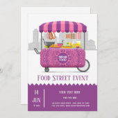 Invitation Nourriture indienne rue (Devant / Derrière)