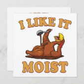 Invitation Nourritures drôles de Thanksgiving Famille Groupe  (Devant / Derrière)