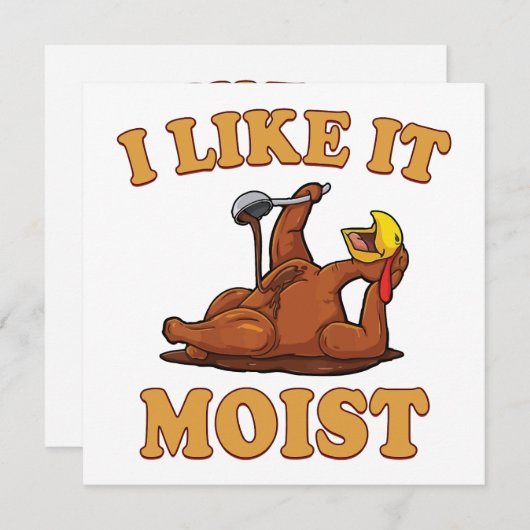 Invitation Nourritures drôles de Thanksgiving Famille Groupe  (Devant / Derrière)