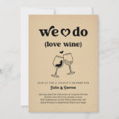 Invitation Nous aimons le vin Couples Wedding shower Fiançail (Devant)