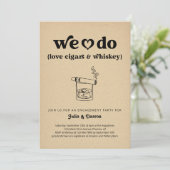 Invitation Nous aimons les cigares et les Whiskey Engagement  (Debout devant)