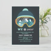 Invitation Nous aimons l'invitation à la neige (Debout devant)