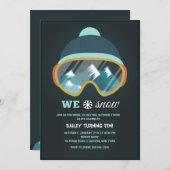 Invitation Nous aimons l'invitation à la neige (Devant / Derrière)