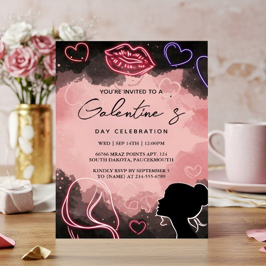Invitation Nous aimons mignonne femme Ado Fille Galentines Jo