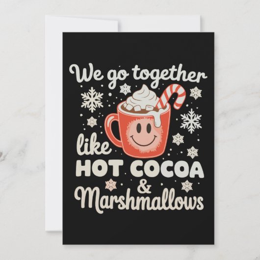 Invitation Nous allons ensemble comme des guimauves de cacao (Devant)