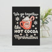 Invitation Nous allons ensemble comme des guimauves de cacao (Debout devant)