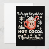 Invitation Nous allons ensemble comme des guimauves de cacao (Devant / Derrière)