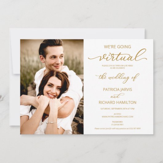 Invitation Nous allons vers le Mariage social virtuel photo (Devant)