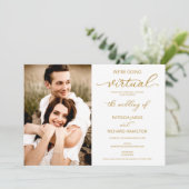 Invitation Nous allons vers le Mariage social virtuel photo (Debout devant)