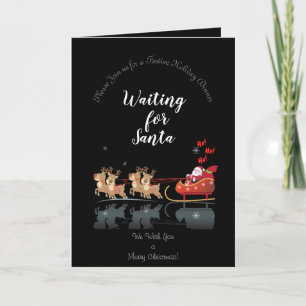 Invitation Nous attendons Père Noël Ho ! Ho ! Ho ! Vacances d