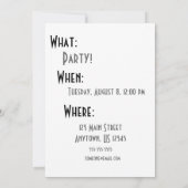 Invitation Nous aurons un ancien fol ! (Invitation fol de (Dos)