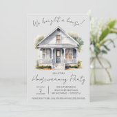 Invitation Nous avons acheté une maison ! Cute Aquarelle Ména (Debout devant)