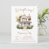 Invitation Nous avons acheté une maison ! Cute Aquarelle Ména (Debout devant)