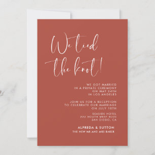 Invitation Nous avons attaché le noeud Elegant & moderne cart