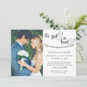 Invitation Nous avons attaché le noeud Mariage Réception (Debout devant)