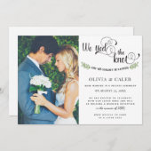 Invitation Nous avons attaché le noeud Mariage Réception (Devant / Derrière)