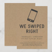 Invitation Nous avons balayé le Fiançailles Wedding shower de (Devant / Derrière)