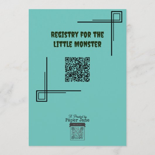 Invitation Nous avons créé un monstre ! (Dos)