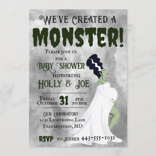 Invitation Nous avons créé un monstre ! (Devant)