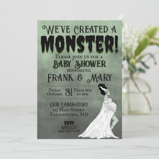 Invitation Nous avons créé un monstre ! (Debout devant)