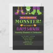 Invitation Nous avons créé un monstre ! Baby shower d'Hallowe (Devant)