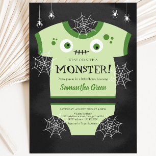 Invitation Nous avons créé une douche de bébé monstre