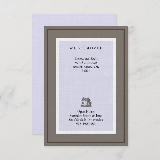 Invitation Nous avons déménagé (Devant / Derrière)