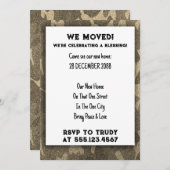 Invitation Nous avons déménagé à la maison Bénédiction d'une  (Devant / Derrière)