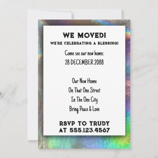 Invitation Nous avons déménagé à la maison Bénédiction d'une (Devant)