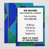 Invitation Nous avons déménagé à la maison Bénédiction d'une  (Devant / Derrière)