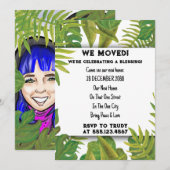 Invitation Nous avons déménagé à la maison Bénédiction d'une  (Devant / Derrière)