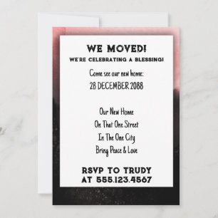 Invitation Nous avons déménagé à la maison Bénédiction d'une