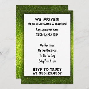 Invitation Nous avons déménagé à la maison Bénédiction d'une