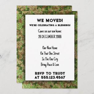 Invitation Nous avons déménagé à la maison Bénédiction Maison