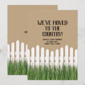 Invitation Nous avons déménagé à l'annonce de la clôture de l (Devant / Derrière)