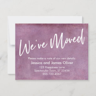 Invitation Nous avons déménagé Annonce Typographie Rose Grung