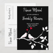 Invitation Nous avons déménagé | Bienvenue Oiseau coloré (Devant / Derrière)