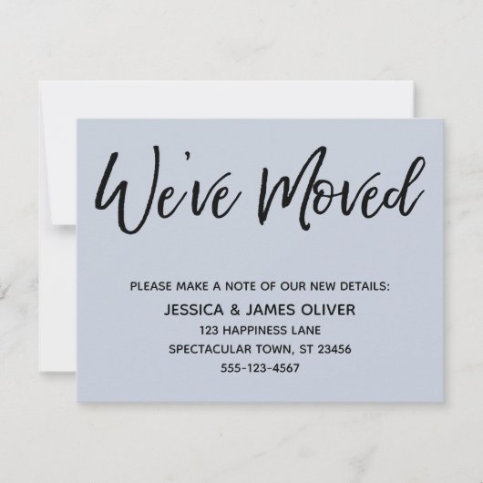 Invitation "Nous avons déménagé" Écriture manuscrite moderne  (Devant)