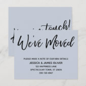 Invitation "Nous avons déménagé" Écriture manuscrite moderne  (Devant / Derrière)