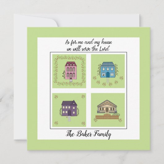 Invitation Nous avons déménagé - la foi basée Sur moi et ma m (Devant)