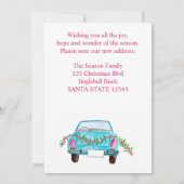 Invitation Nous avons déménagé la voiture de Noël classique (Dos)