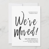 Invitation Nous avons déménagé | Style de script Nouvelle adr (Devant)