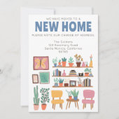 Invitation Nous Avons Déplacé Adresse Changer Cute Livingroom (Devant)