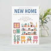 Invitation Nous Avons Déplacé Adresse Changer Cute Livingroom (Debout devant)