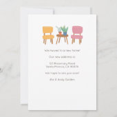 Invitation Nous Avons Déplacé Adresse Changer Cute Livingroom (Dos)