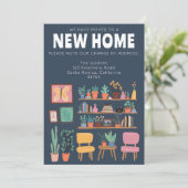 Invitation Nous Avons Déplacé Adresse Changer Cute Livingroom (Debout devant)