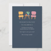 Invitation Nous Avons Déplacé Adresse Changer Cute Livingroom (Dos)