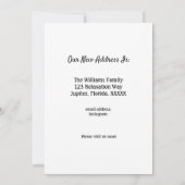 Invitation Nous avons déplacé Aquarelle Palmiers Coucher de s (Dos)