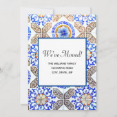 Invitation Nous avons déplacé Italien Bleu Nouvelle adresse (Devant)