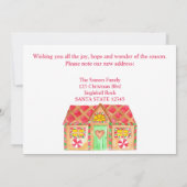 Invitation Nous avons déplacé la maison de pain d'épices (Dos)